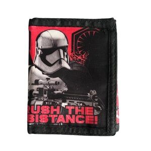 Star Wars Stormtrooper Trifold Wallet – “Crush the Resistance” – Black & Red
